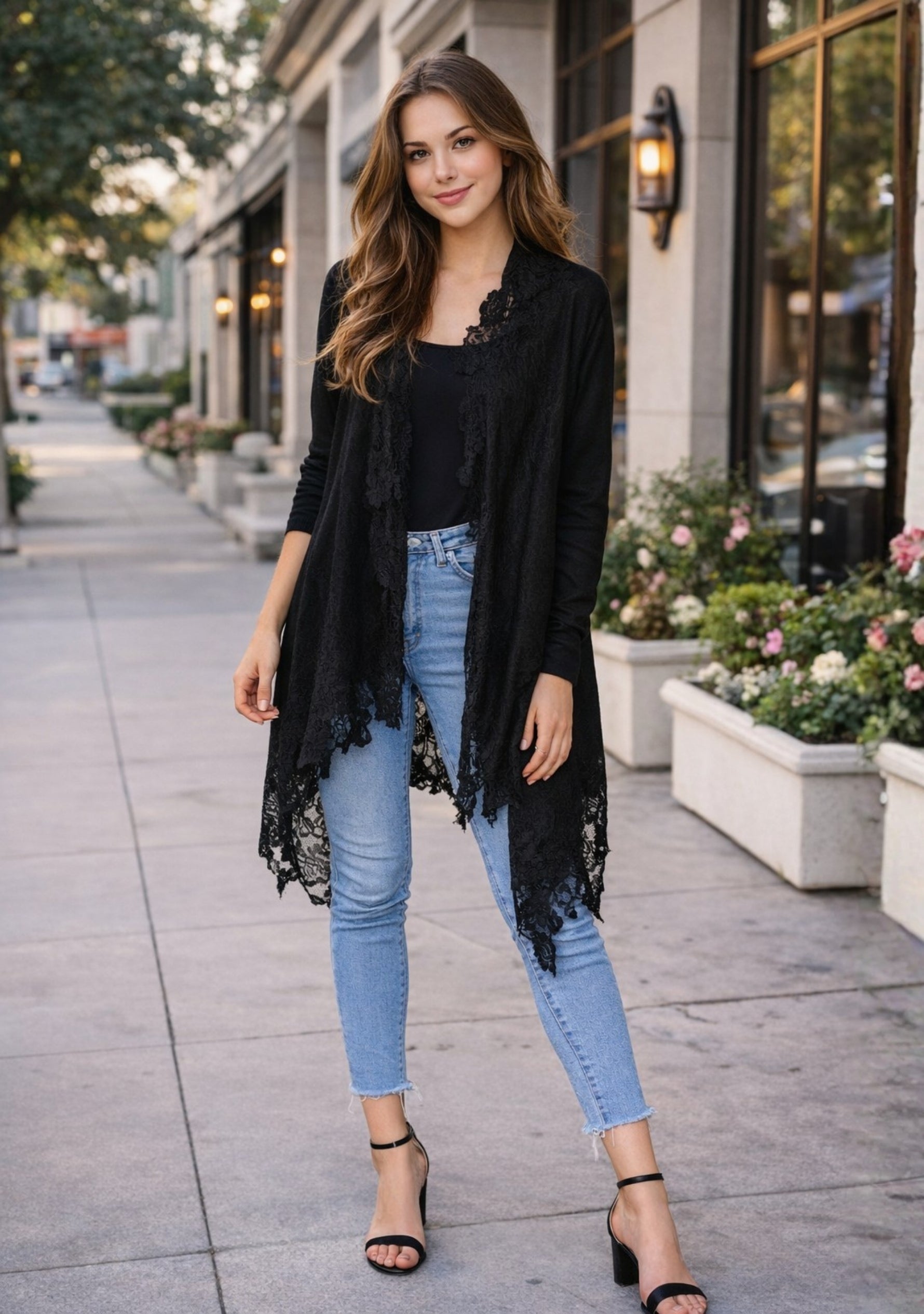 Black Knitted Wool Jacket
Black Lace