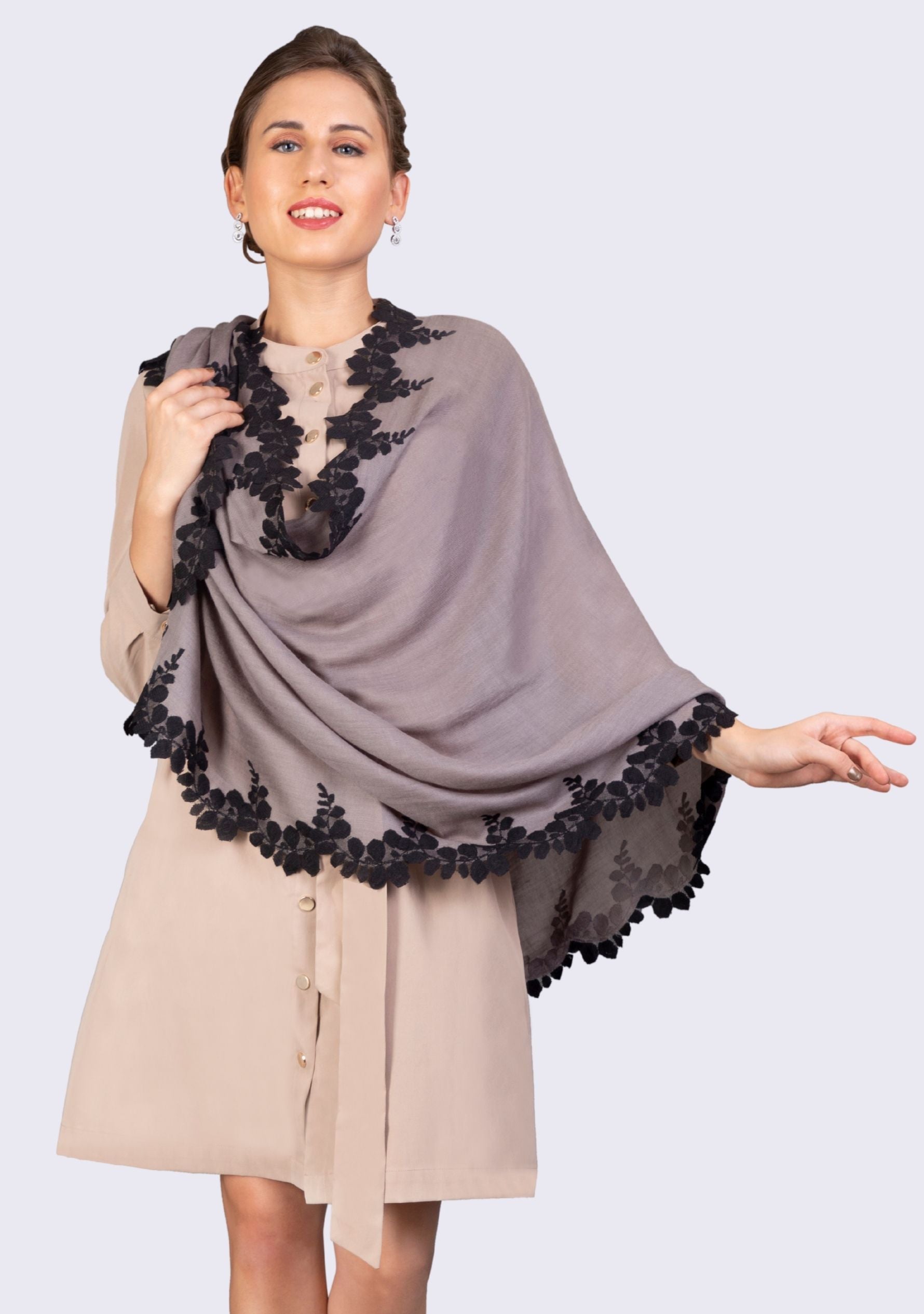 Mousse Silk & Wool Scarf
Black Lace