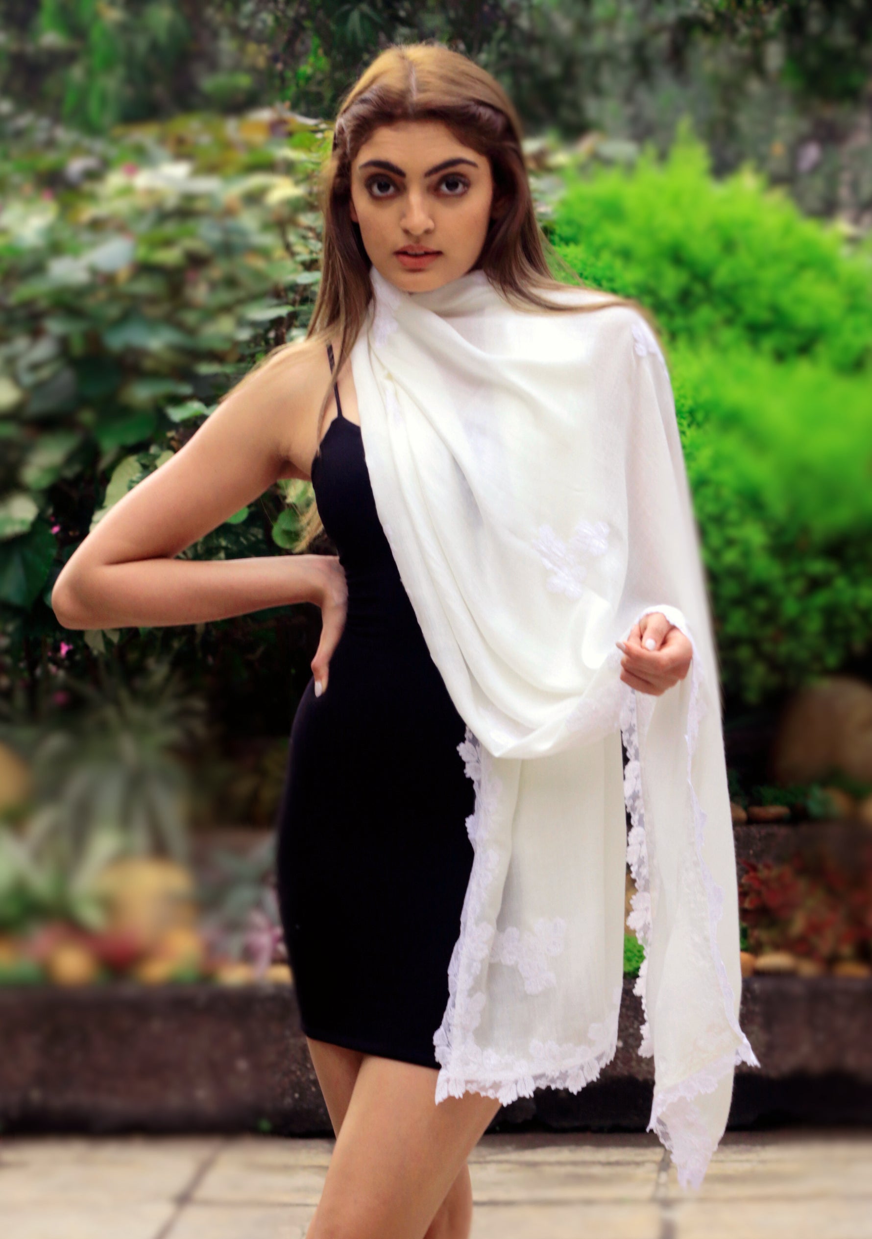 Ivory Modal Scarf 
Ivory Lace