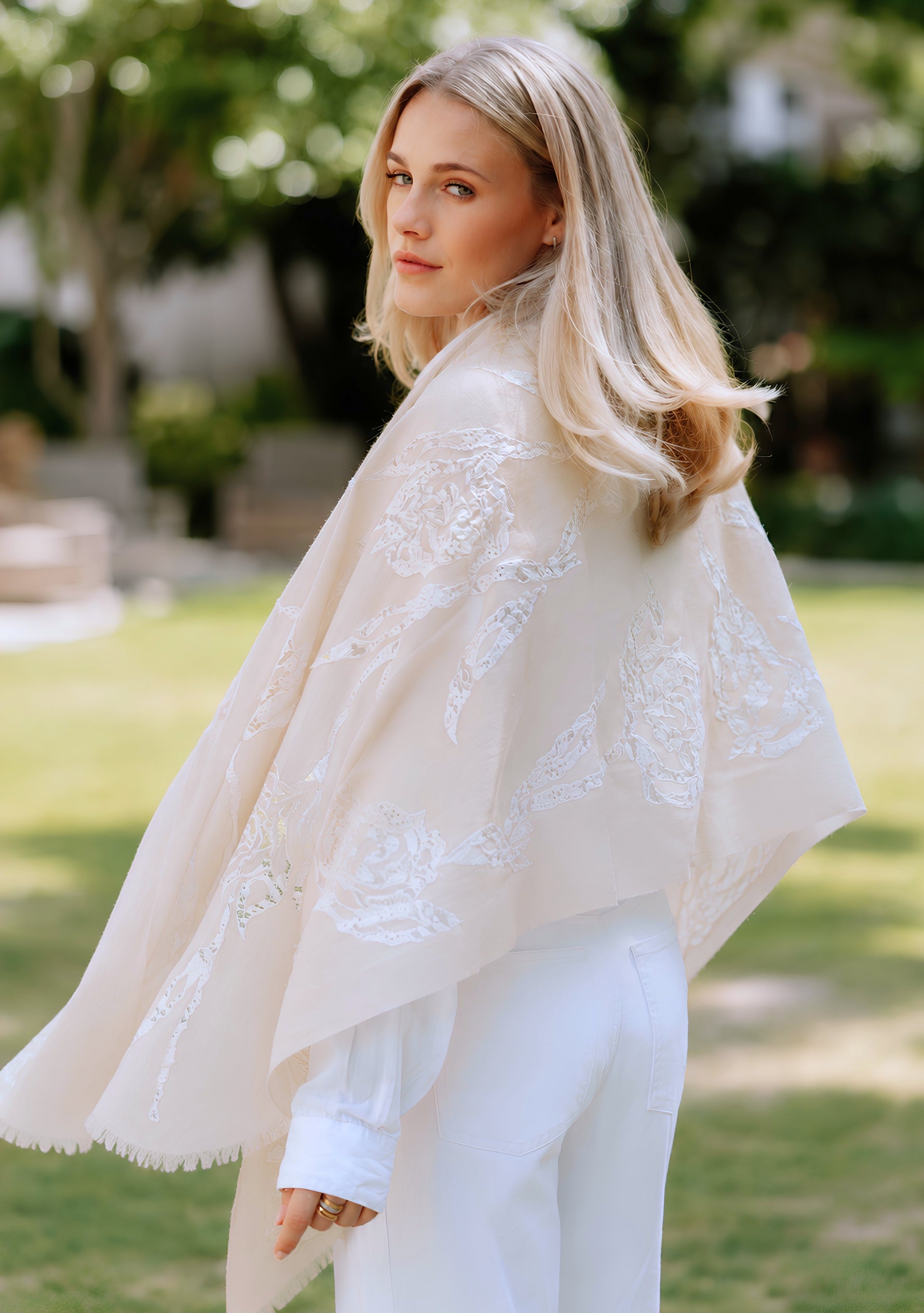 Beige Cashmere Scarf
Ivory Lace
