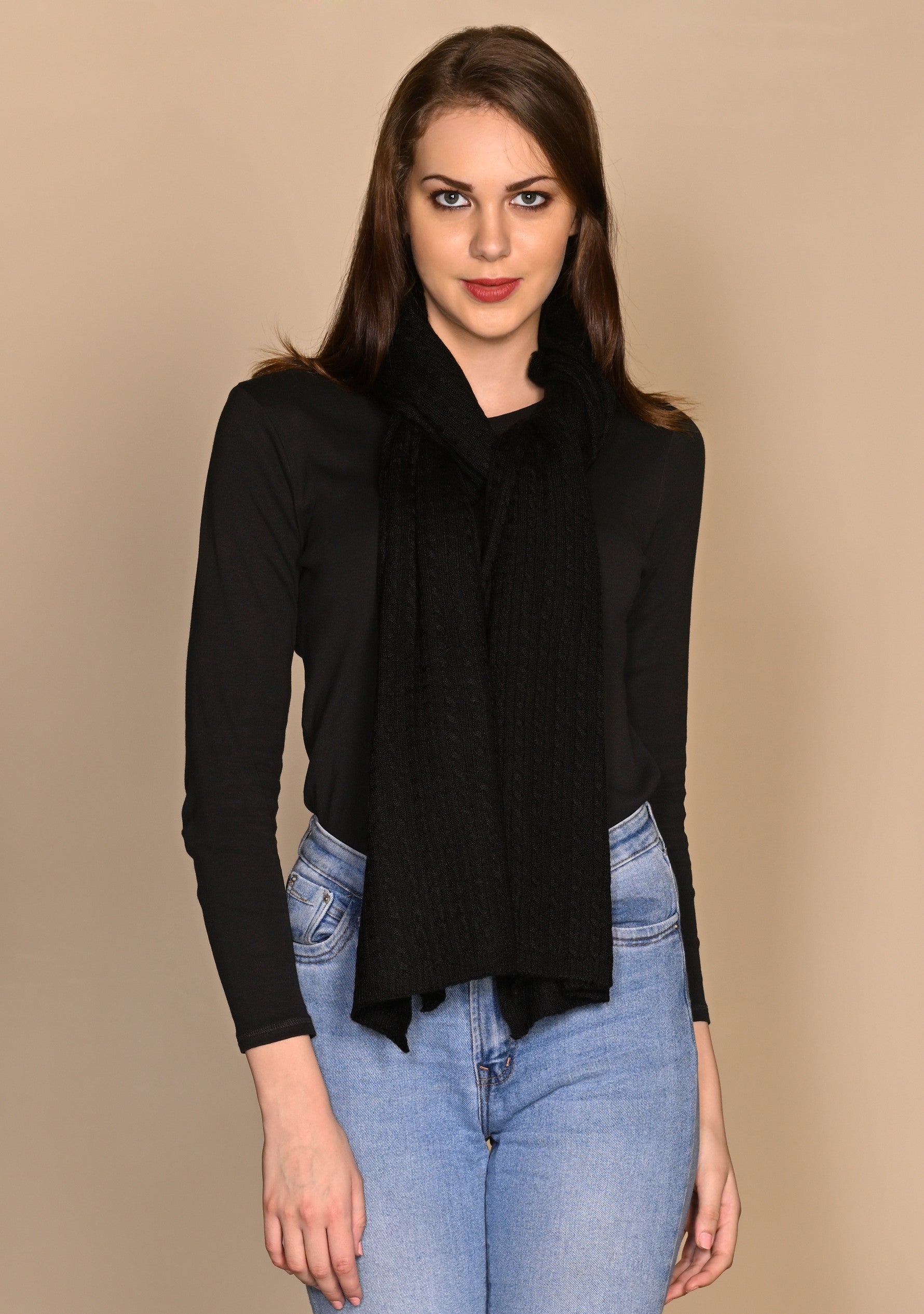 Black Wool Muffler