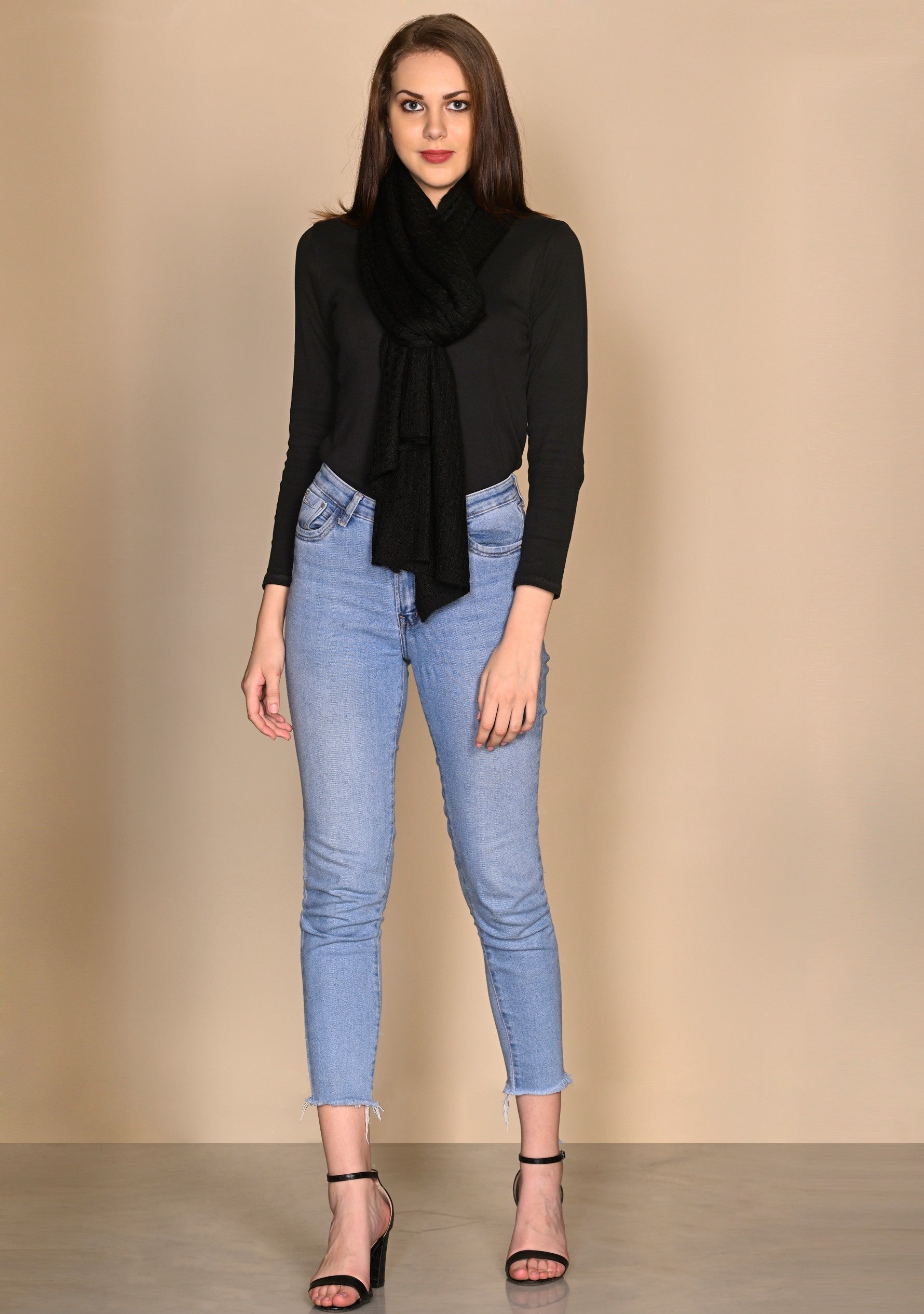 Black Wool Muffler