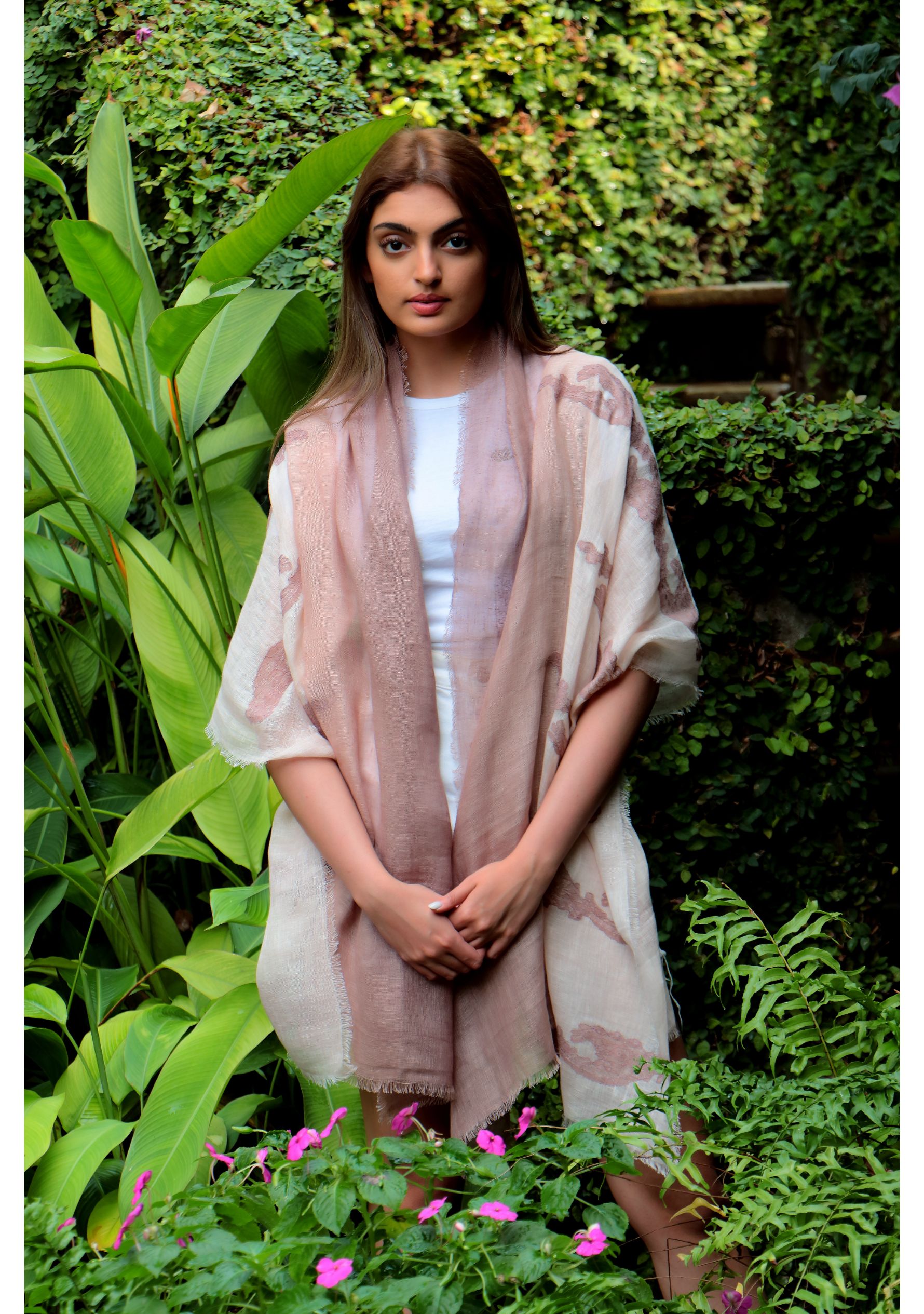 Lt. Copper & Copper Ombré Linen Scarf
Copper Lace