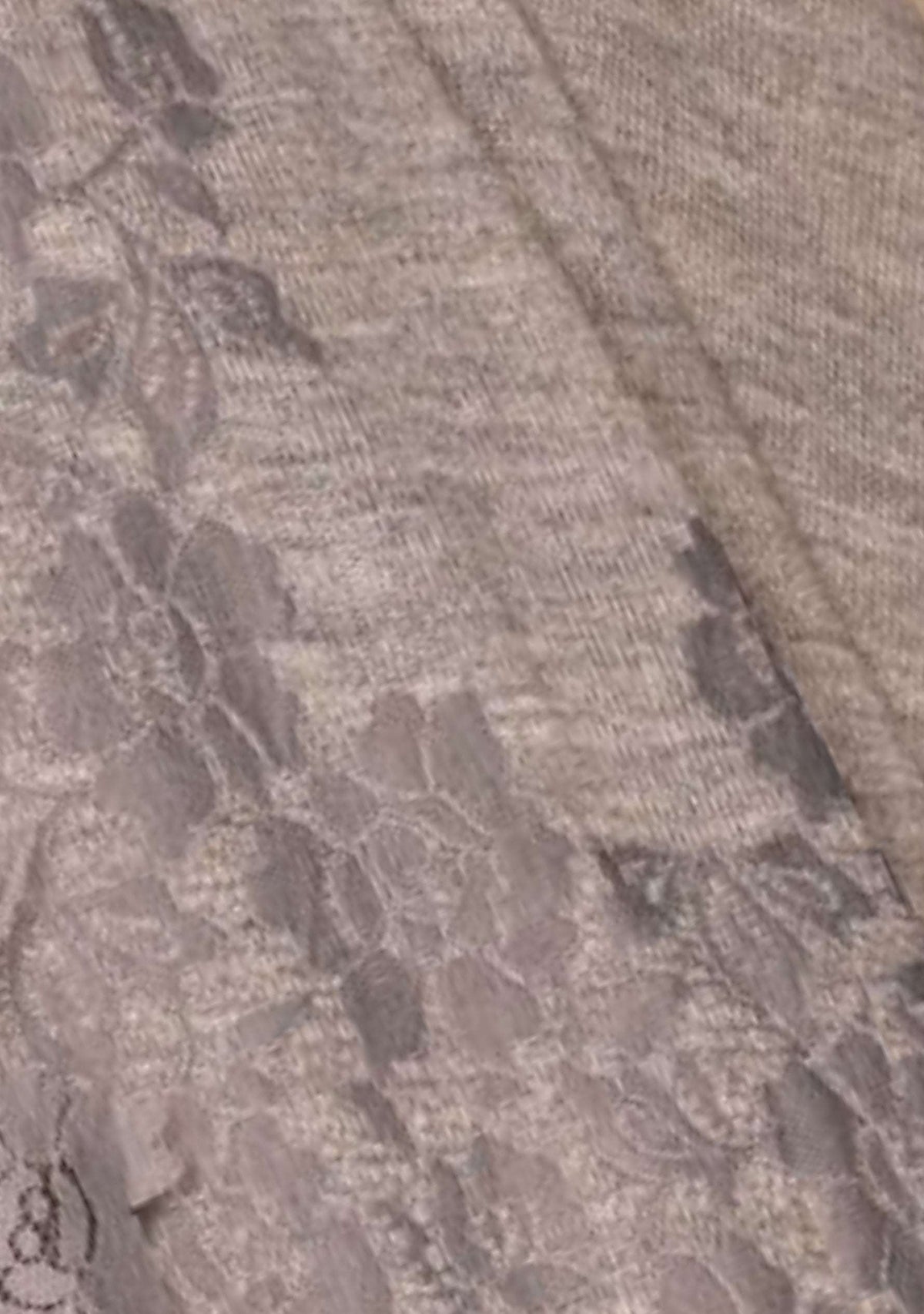 Taupe Melange Wool Jacket
Mousse Lace