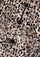 White Leopard Faux Fur Jacket 
Black Faux Leather Trims