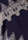 Navy Blue Wool Cape  Lt. Gray Lace