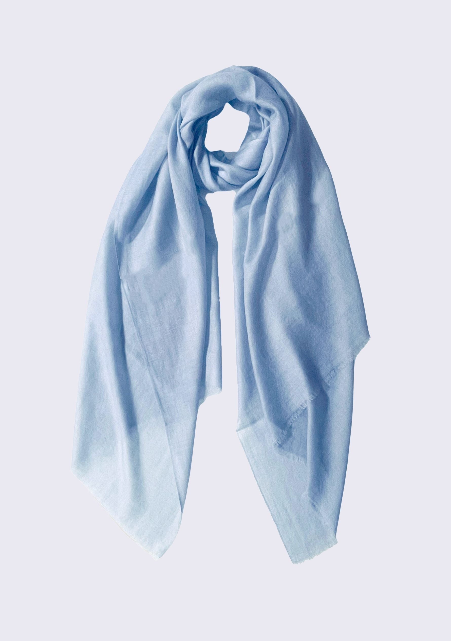 Pale Blue Superfine Cashmere Pashmina Scarf