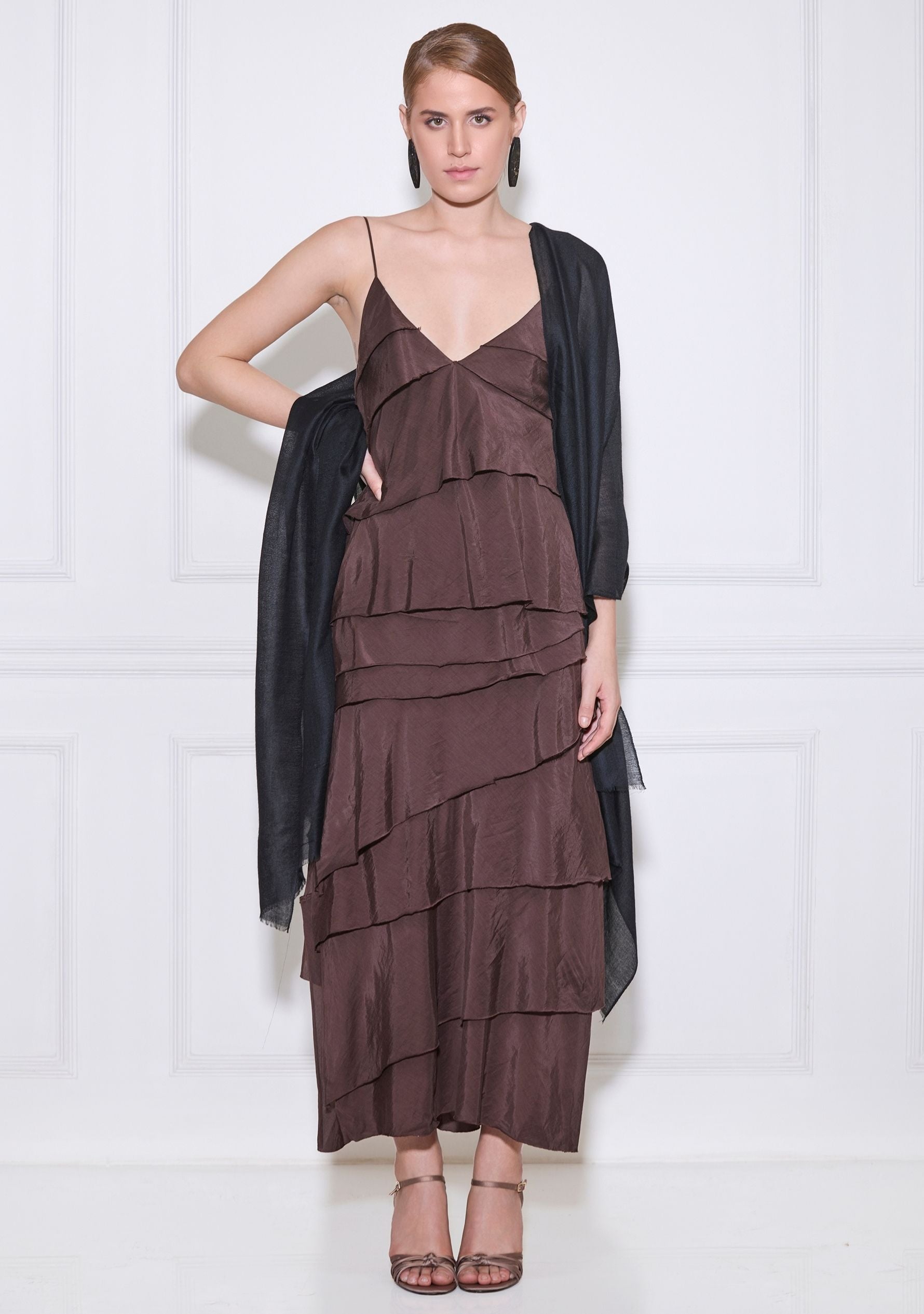 Black Superfine Cashmere Pashmina Scarf