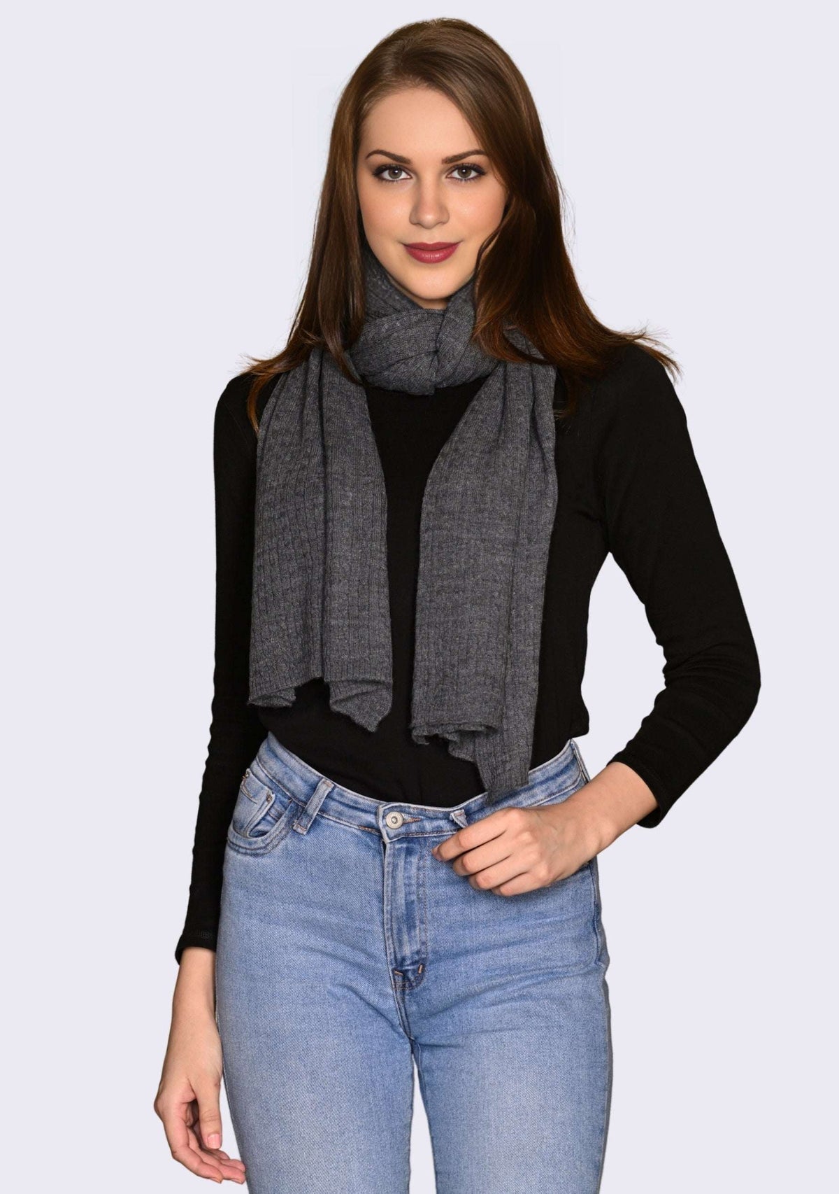 Dk. Gray Melange Wool Muffler