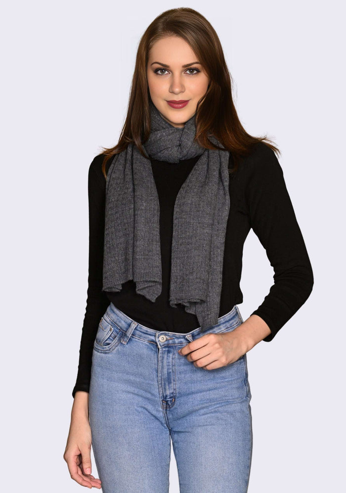 Dk. Gray Melange Wool Muffler
