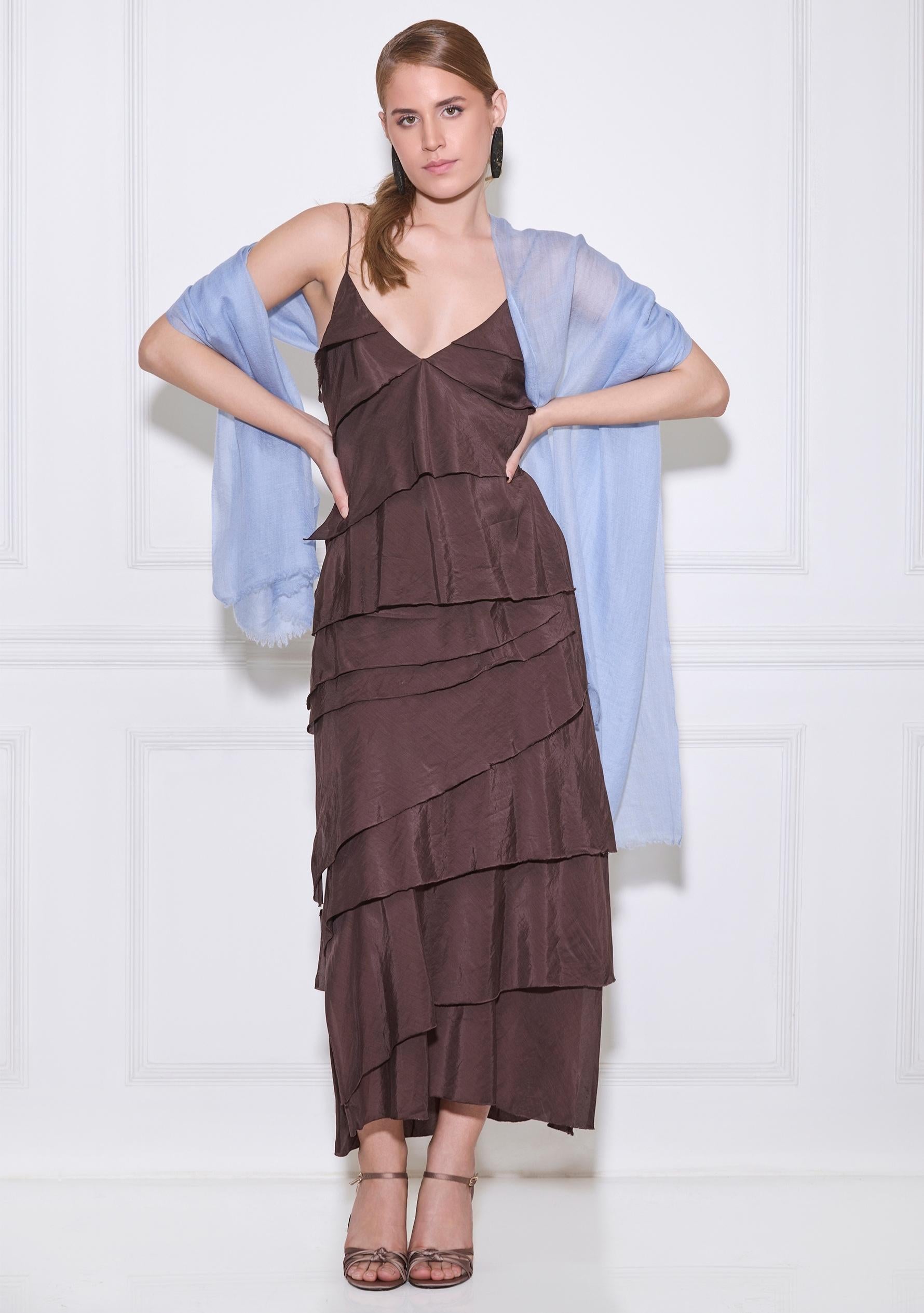 Pale Blue Superfine Cashmere Pashmina Scarf