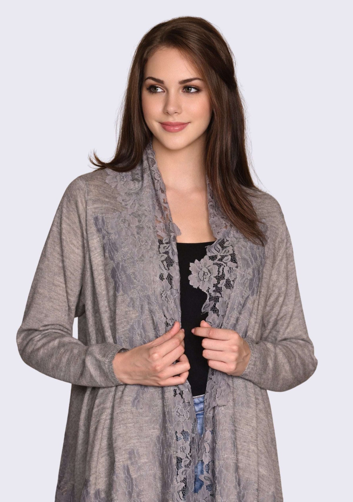 Taupe Melange Wool Jacket
Mousse Lace