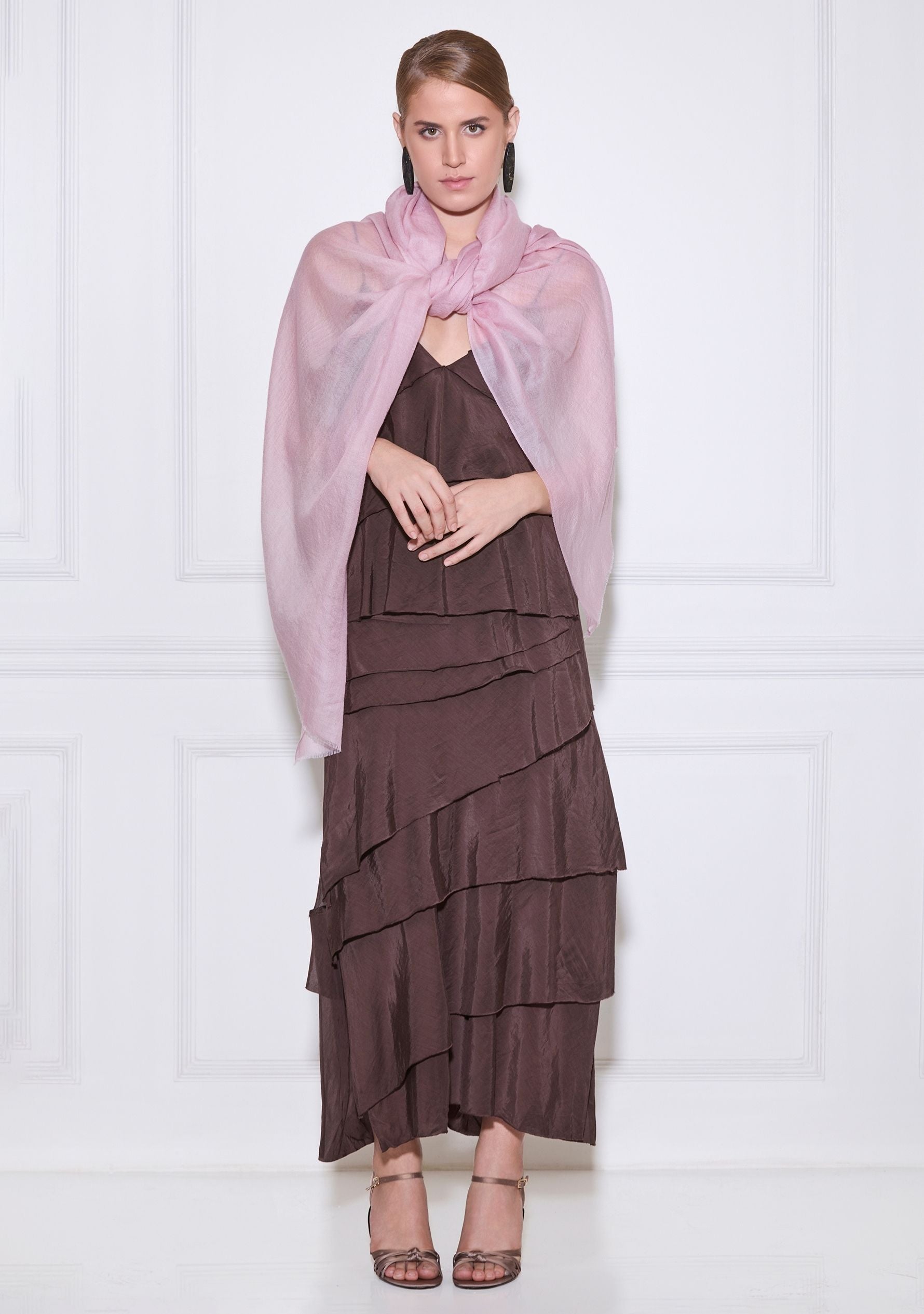 Soft Pink Superfine Cashmere Pashmina Scarf