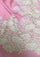 Rose Pink Wool & Silk Scarf Ivory & Soft Pink Color Lace