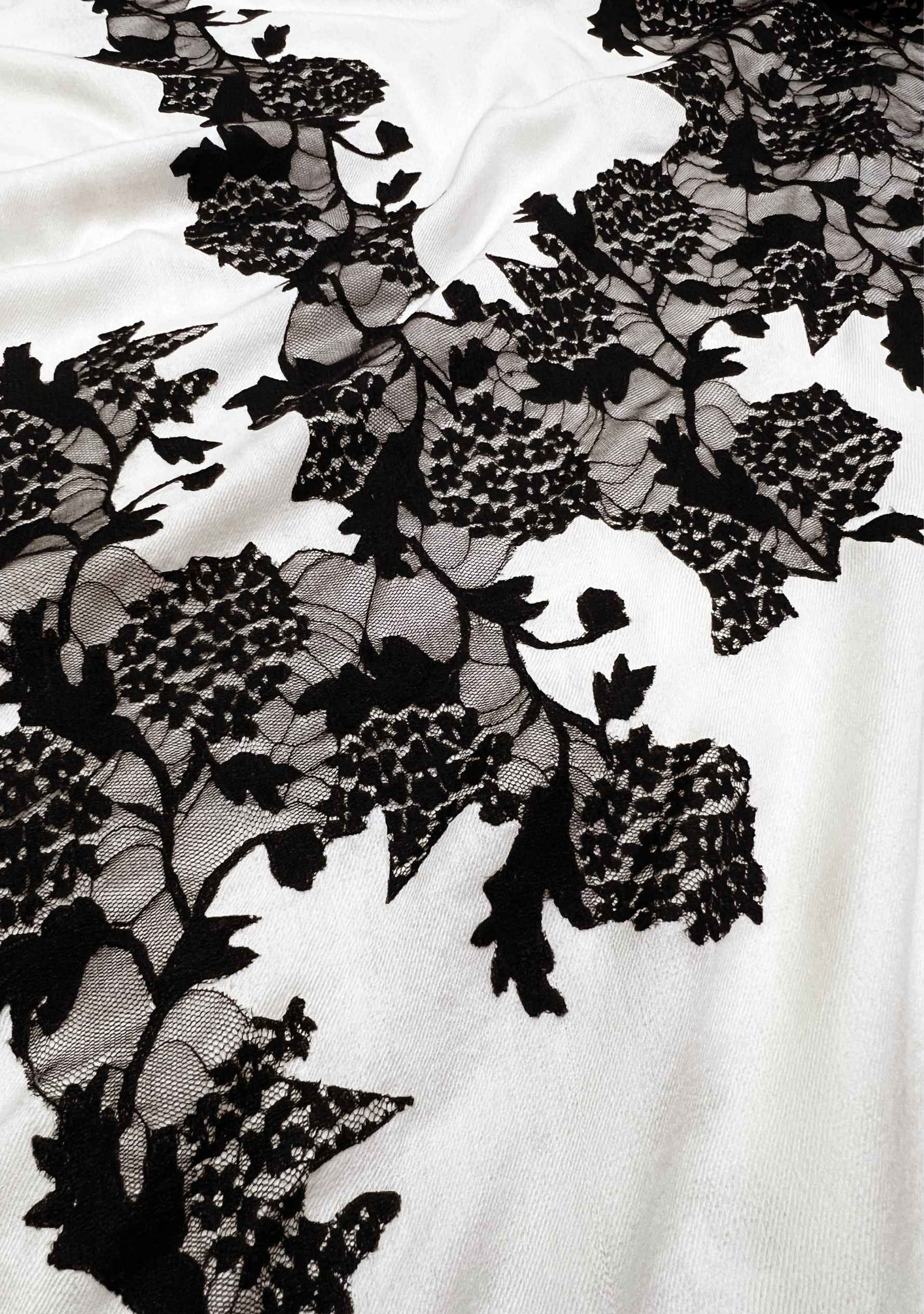 Ivory Wool & Silk Scarf
Black Lace