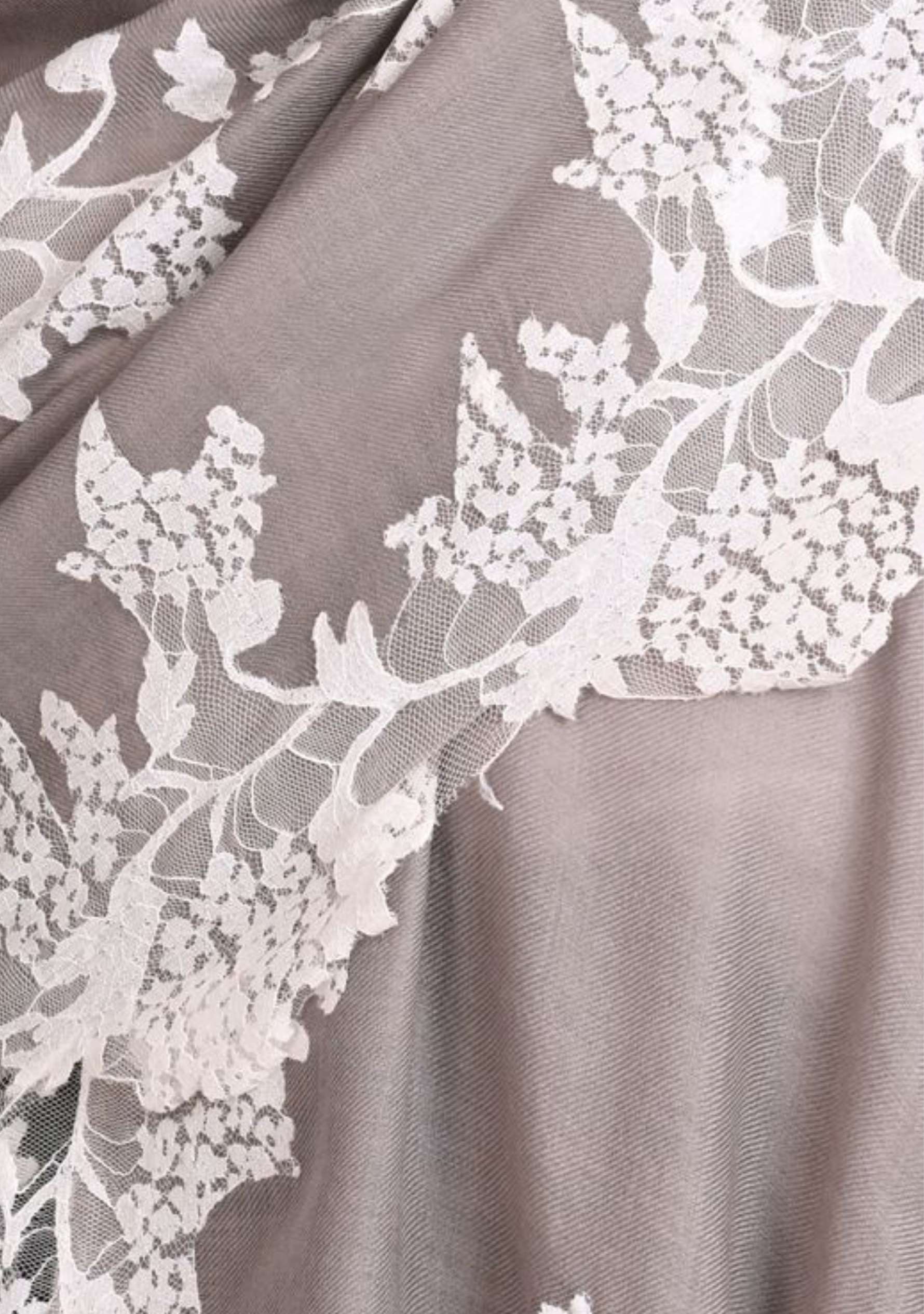 Mousse Wool & Silk Scarf White Lace