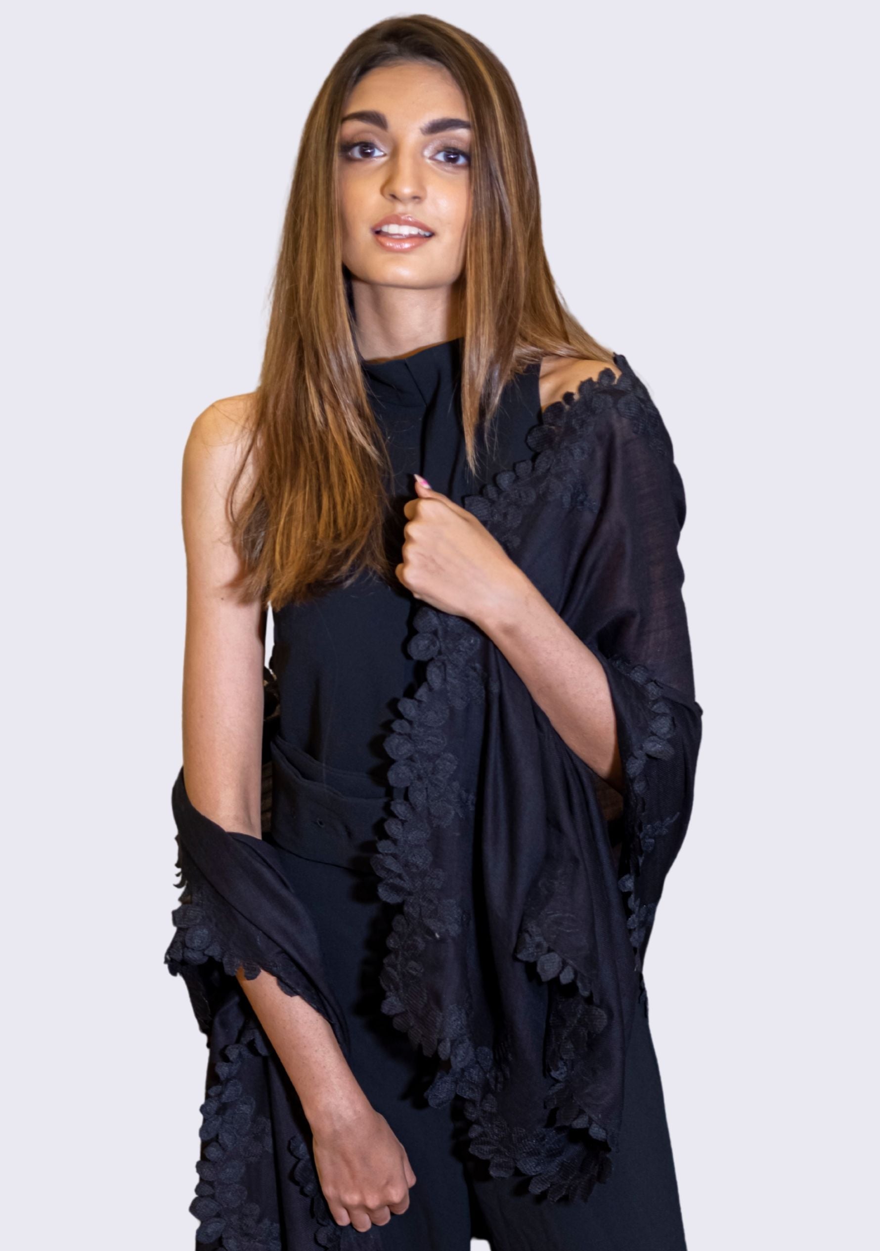 Maneesha Ruia Black Scarf