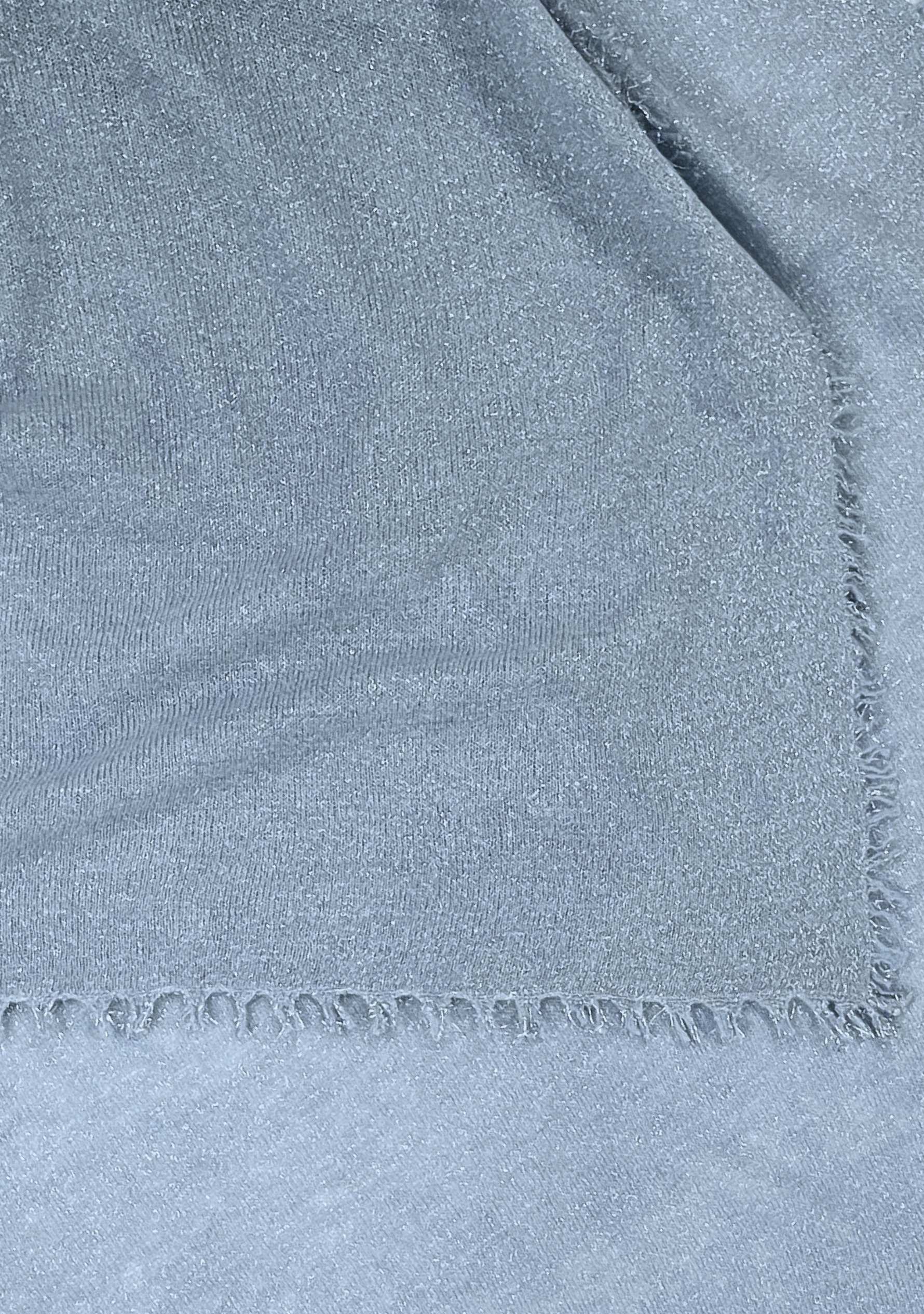Lt. Blue Knitted Fine Wool & Cashmere Wrap Silver Lurex