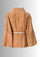 Camel Suede Leather Jacket Ivory Embroidered Belt