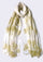 Ivory Wool & Silk Scarf Gold Lace