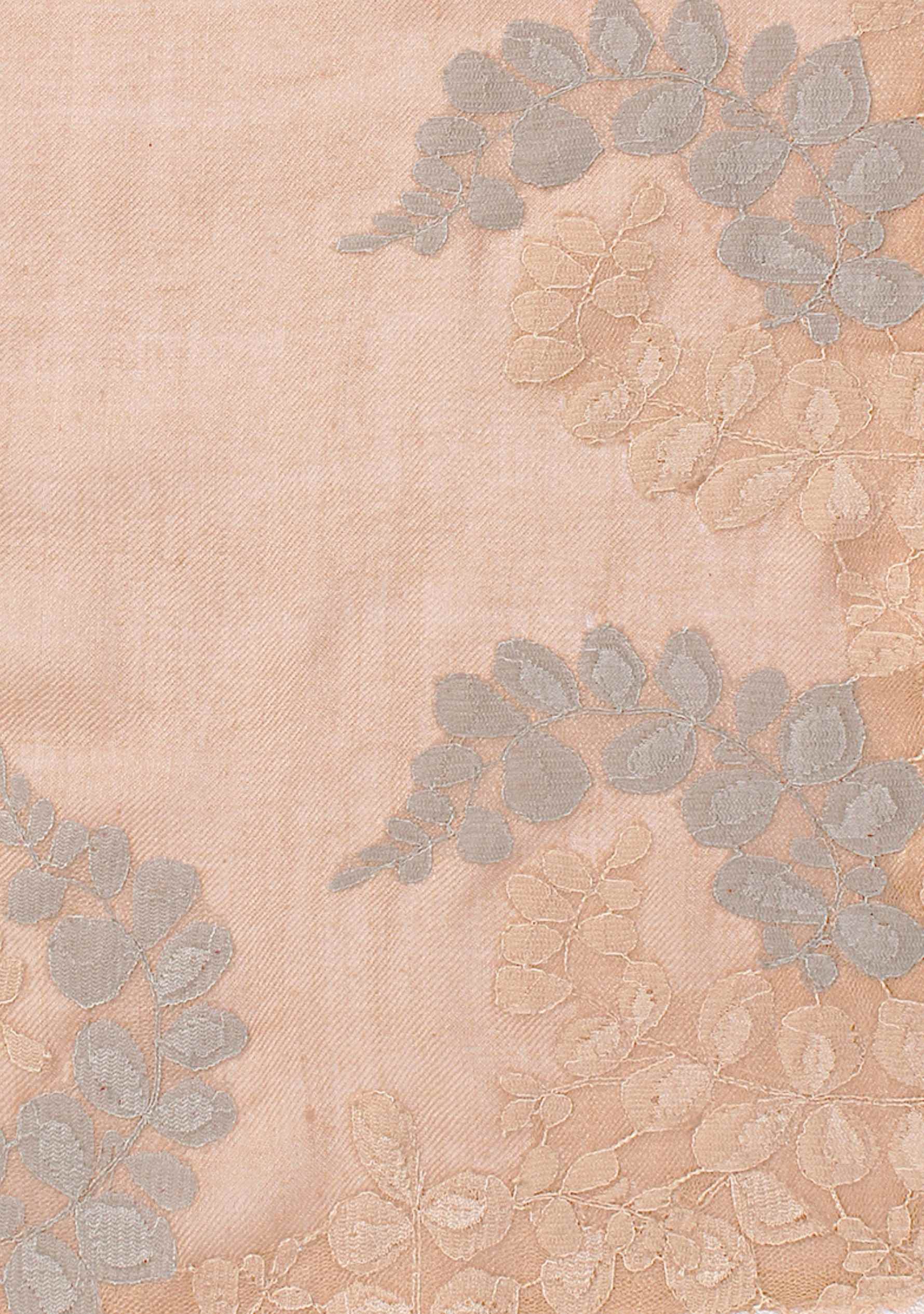 Light Copper Silk & Wool Scarf 
Light Copper & Mousse Lace