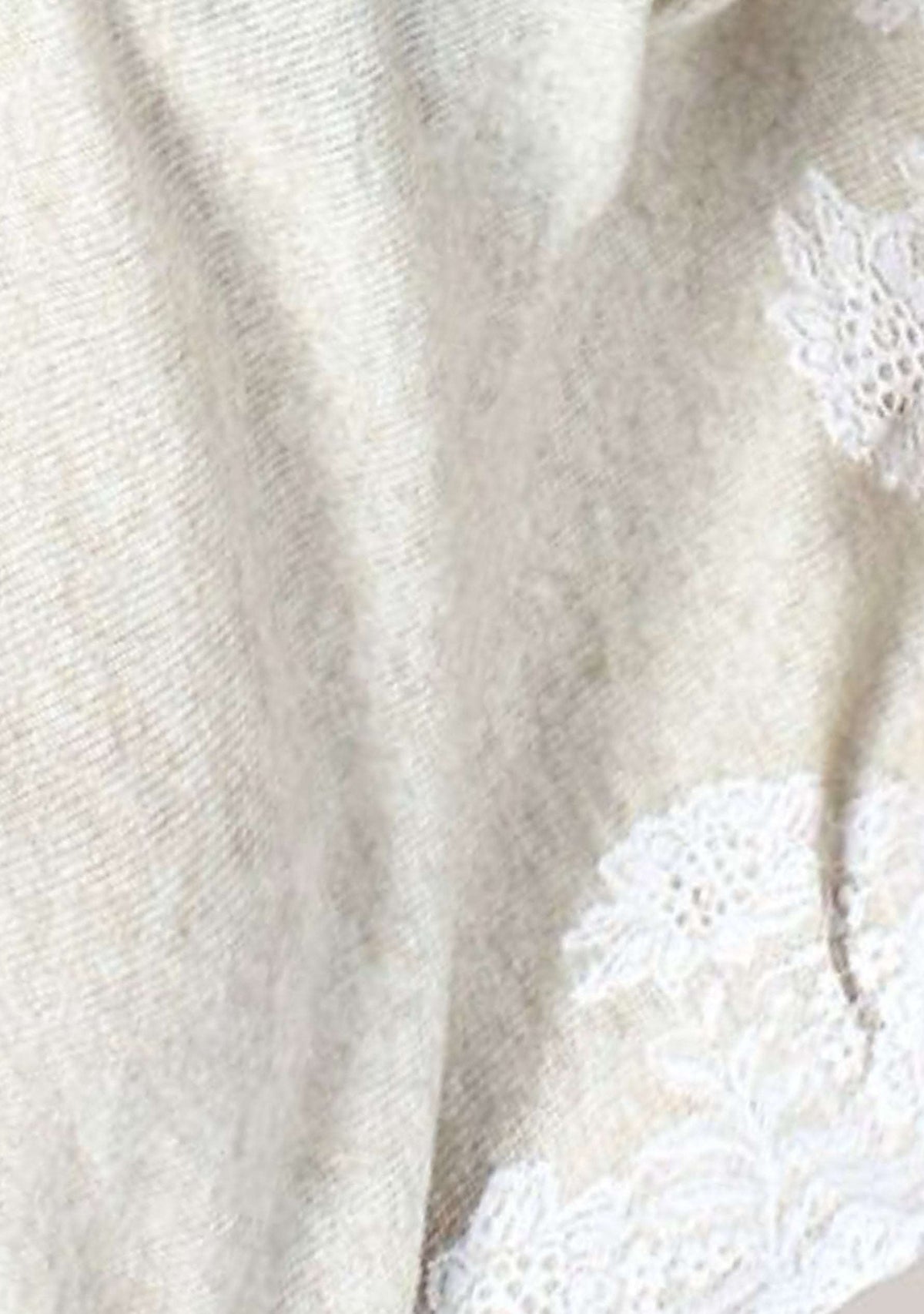 Petite Oatmeal Melange Wool Poncho Oatmeal Lace