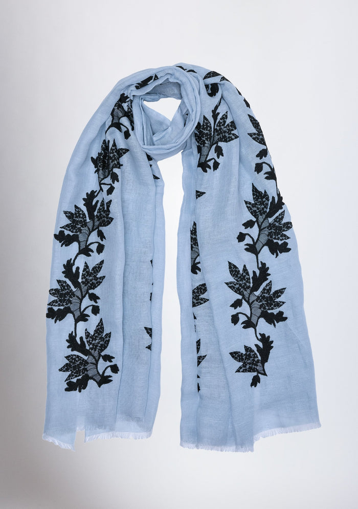Powder Blue Linen & Modal Scarf
Black Lace