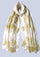 Ivory Wool & Silk Scarf Gold Lace