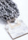 Braided Gray Cord with a Square Silver Resin Pendant Necklace jewelry
