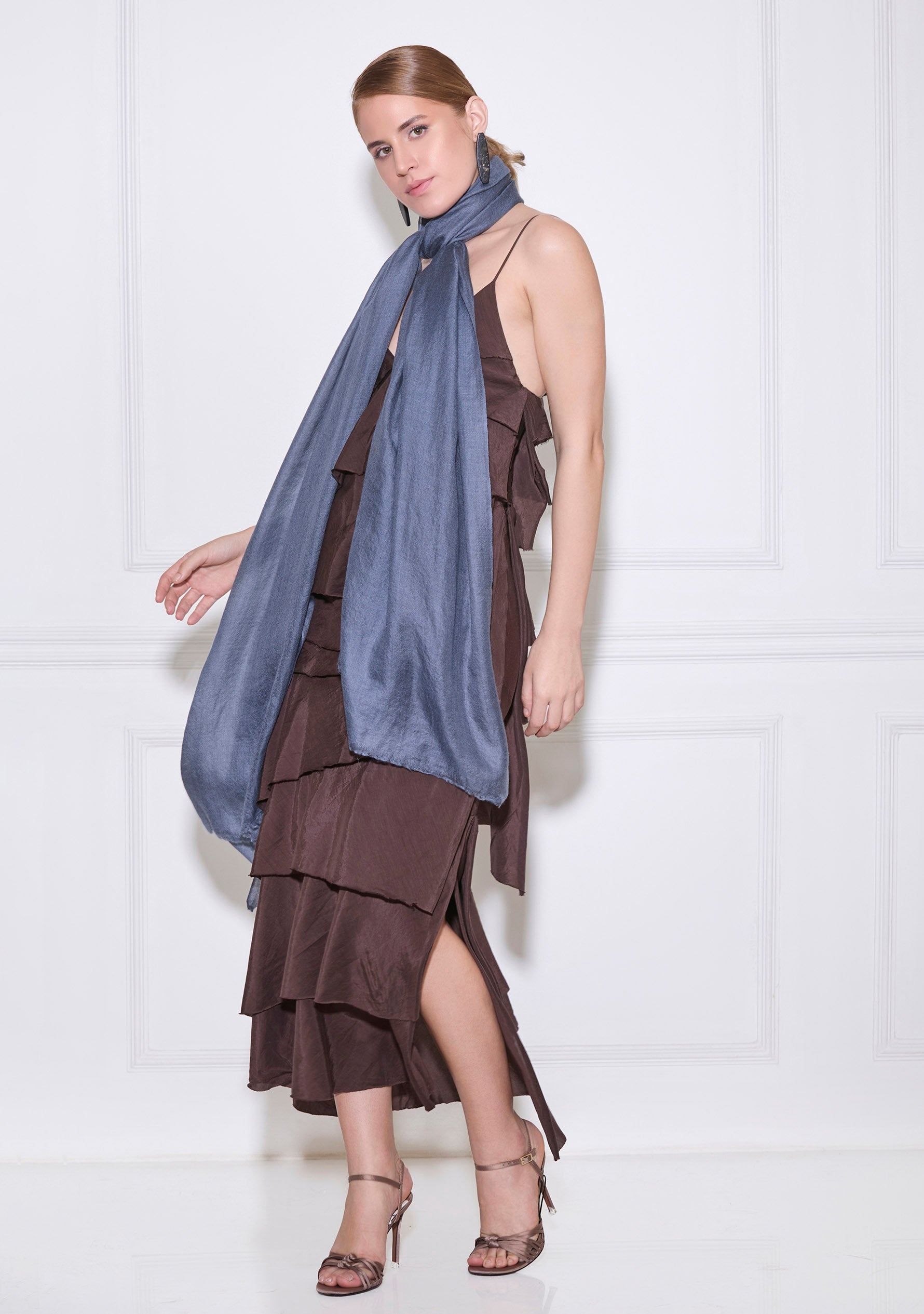 Charcoal Superfine Cashmere Pashmina Scarf