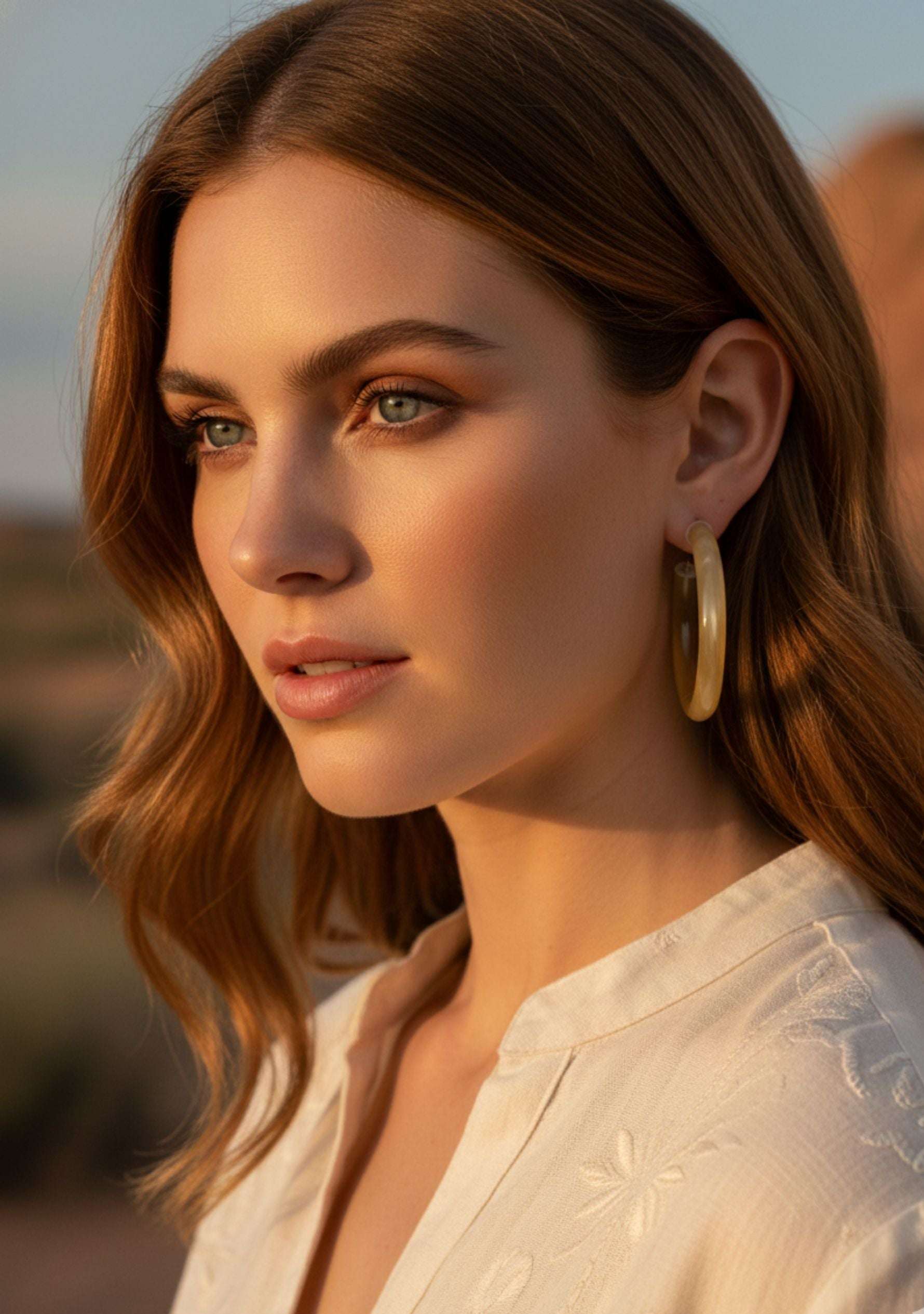 Buffalo Horn Hoops jewelry