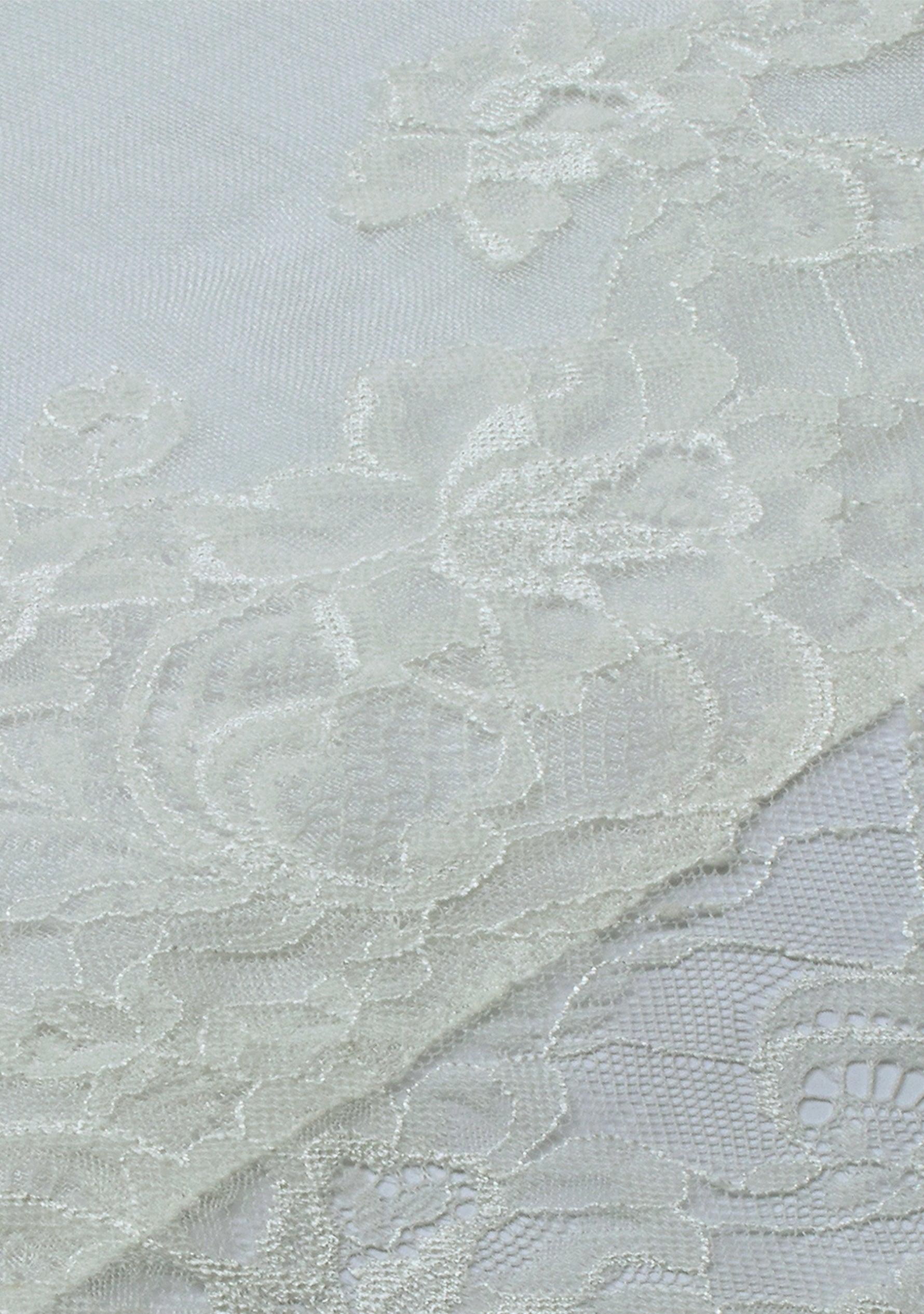 Ivory Modal & Silk Scarf Ivory Lace Panels