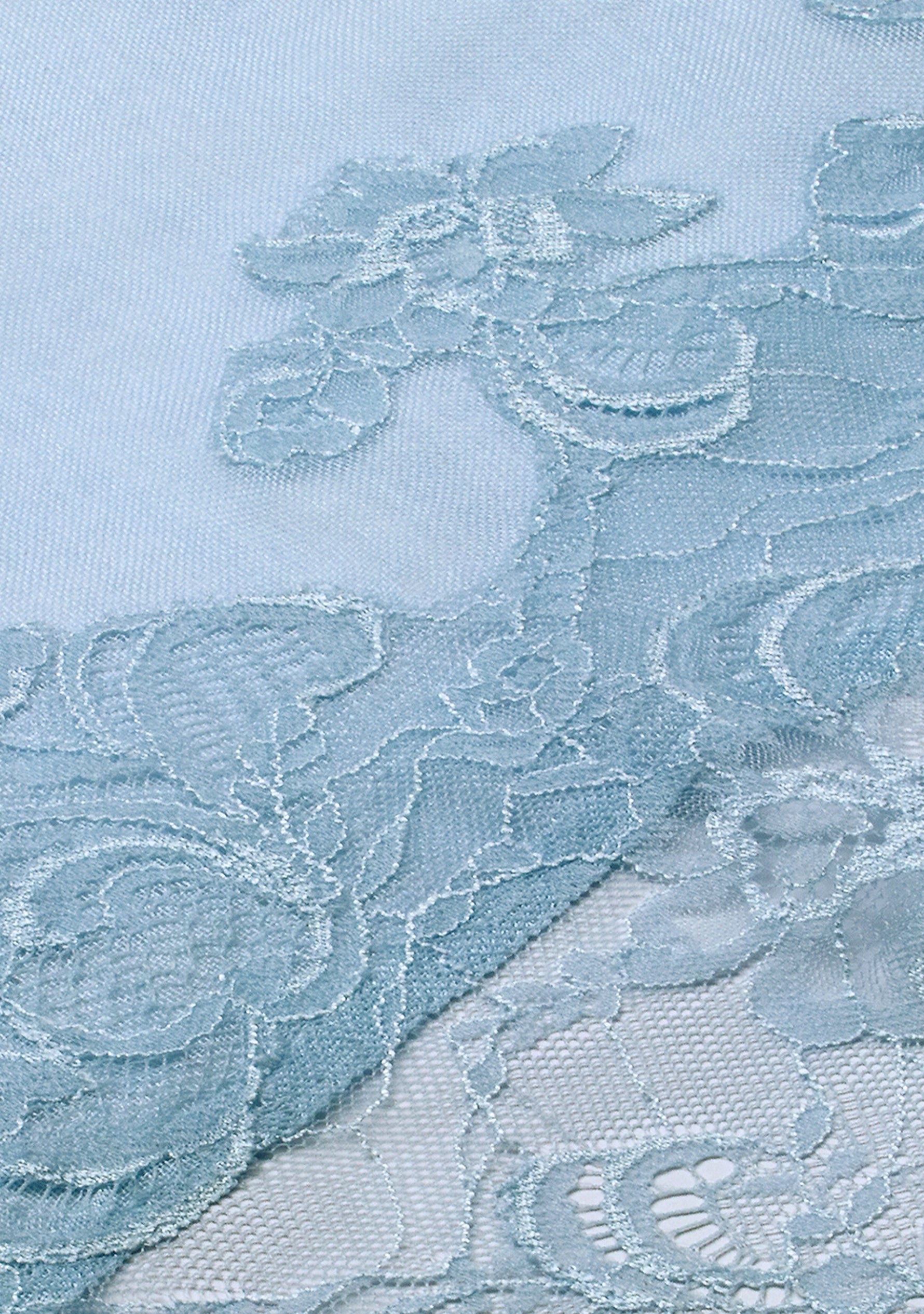 Powder Blue Modal & Silk Scarf Powder Blue Lace Panels