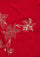 Bright Red Cashmere Scarf Dull Gold Sequin & Metallic Embroidery