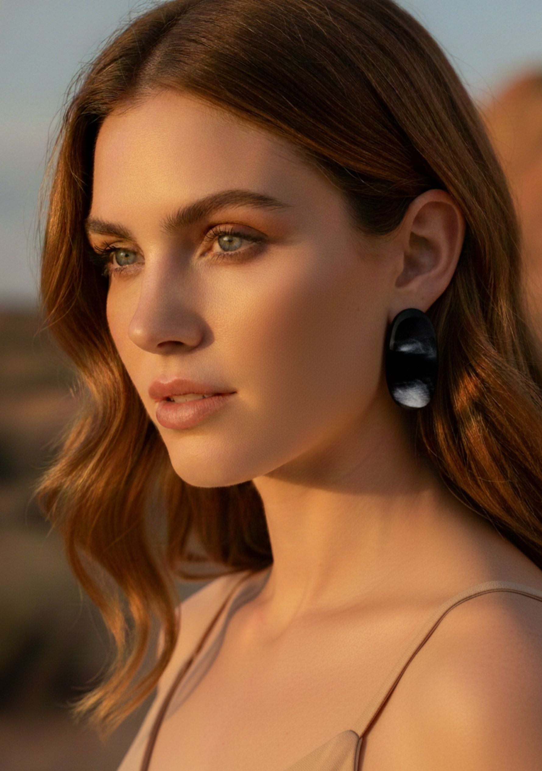 Natural Buffalo Horn Earrings