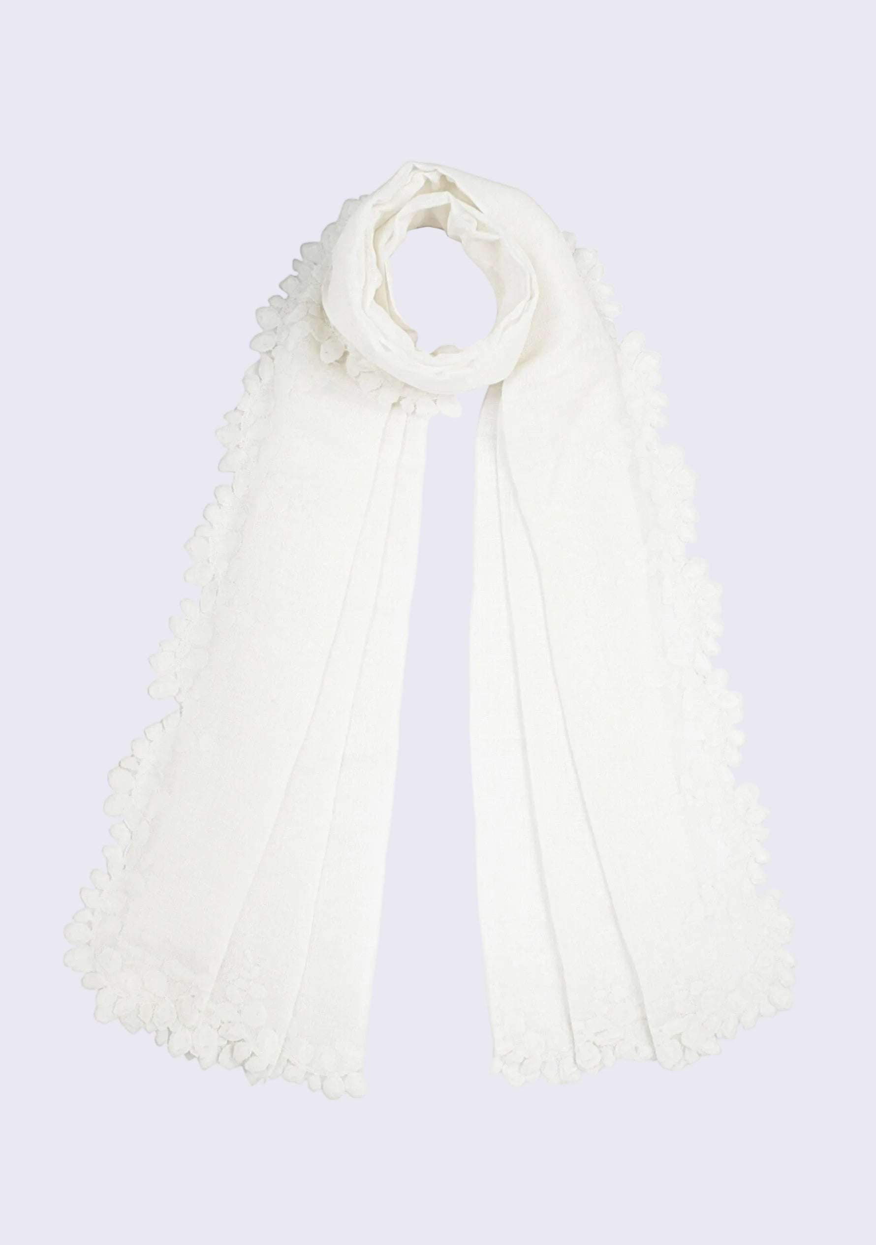 Ivory Linen & Modal Scarf 
Ivory Lace