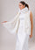 Ivory Cashmere ScarfIvory Feather & Satin Applique