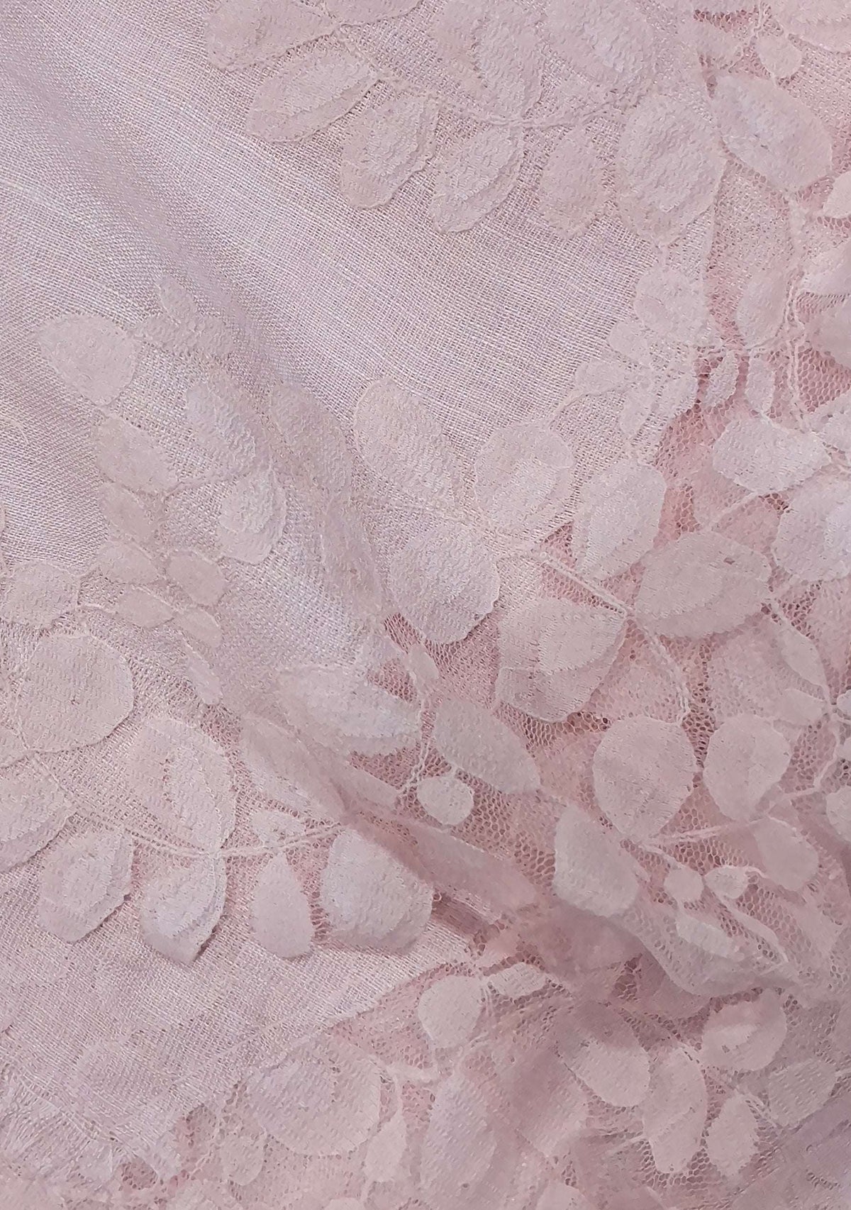 Soft Pink Linen & Modal Scarf 
Soft Pink Lace