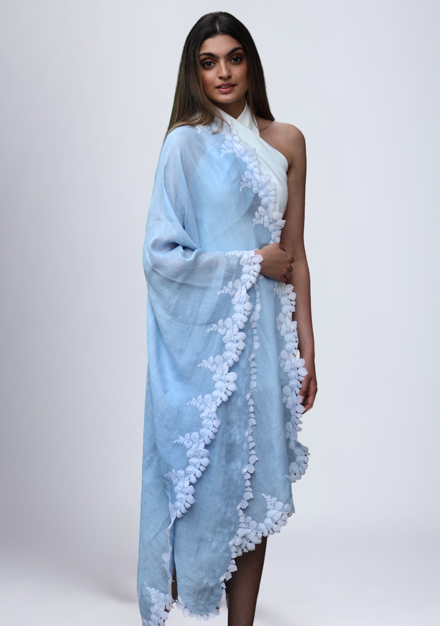 Powder Blue Linen & Modal Scarf
Ivory Lace