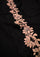 Black Cashmere Scarf with Lt. Copper Floral Embroidery and Black Filigree Lace Panel