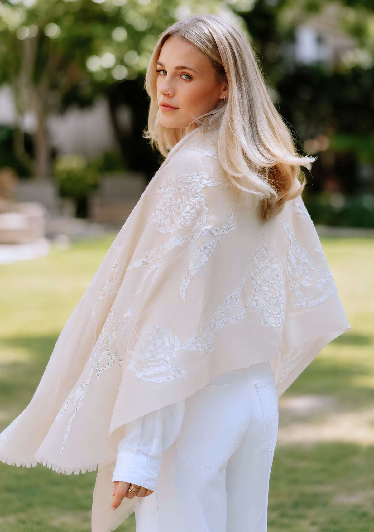 Beige Cashmere Scarf
Ivory Lace