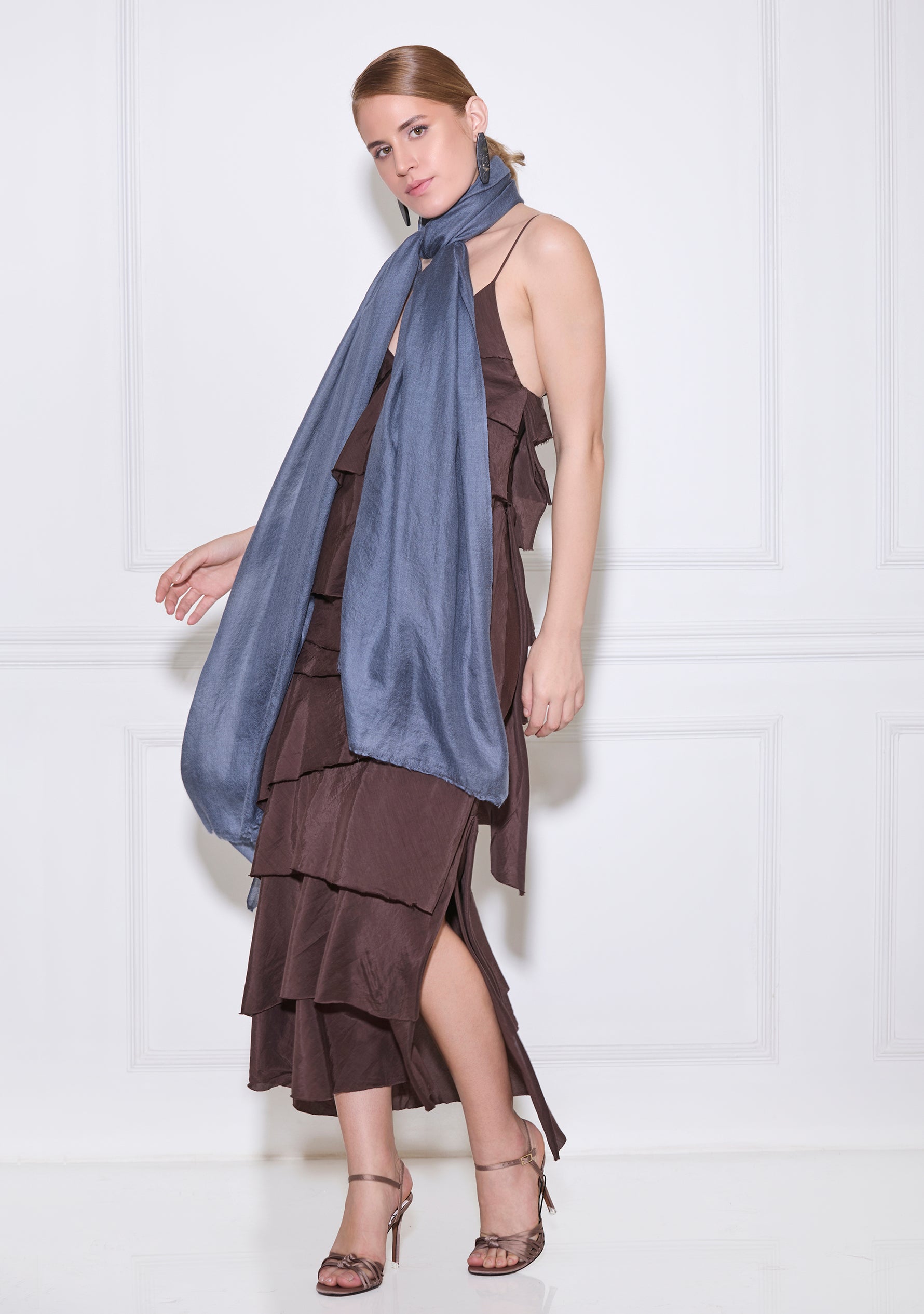 Charcoal Superfine Cashmere Pashmina Scarf