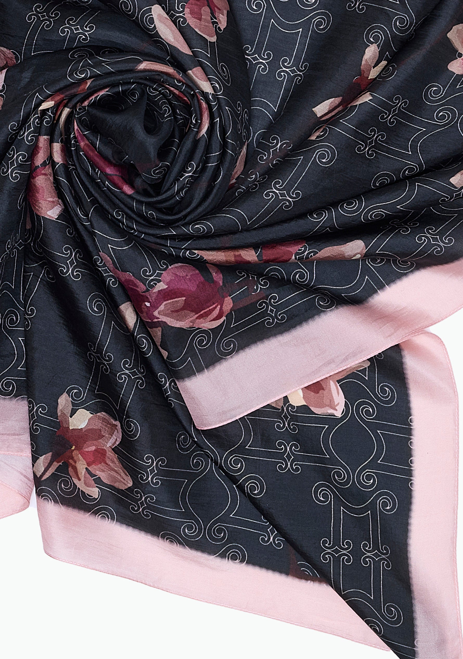 Monogram Orchid Silk Scarf