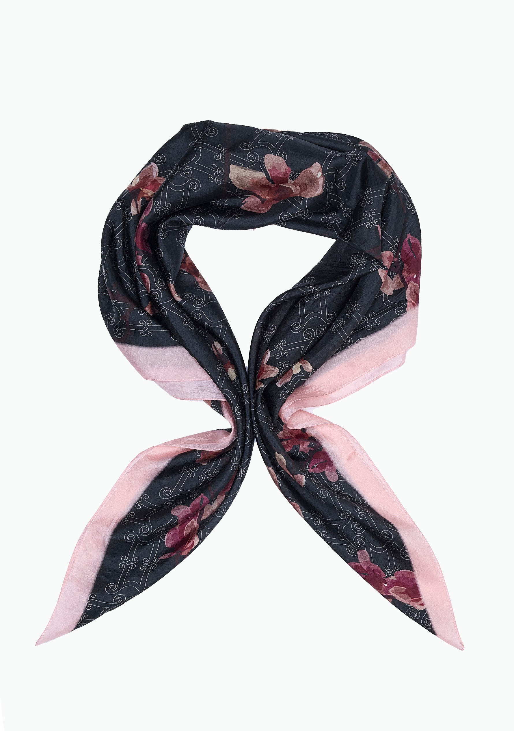 Monogram Orchid Silk Scarf