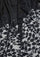 Black Linen & Modal Scarf with Black Lace