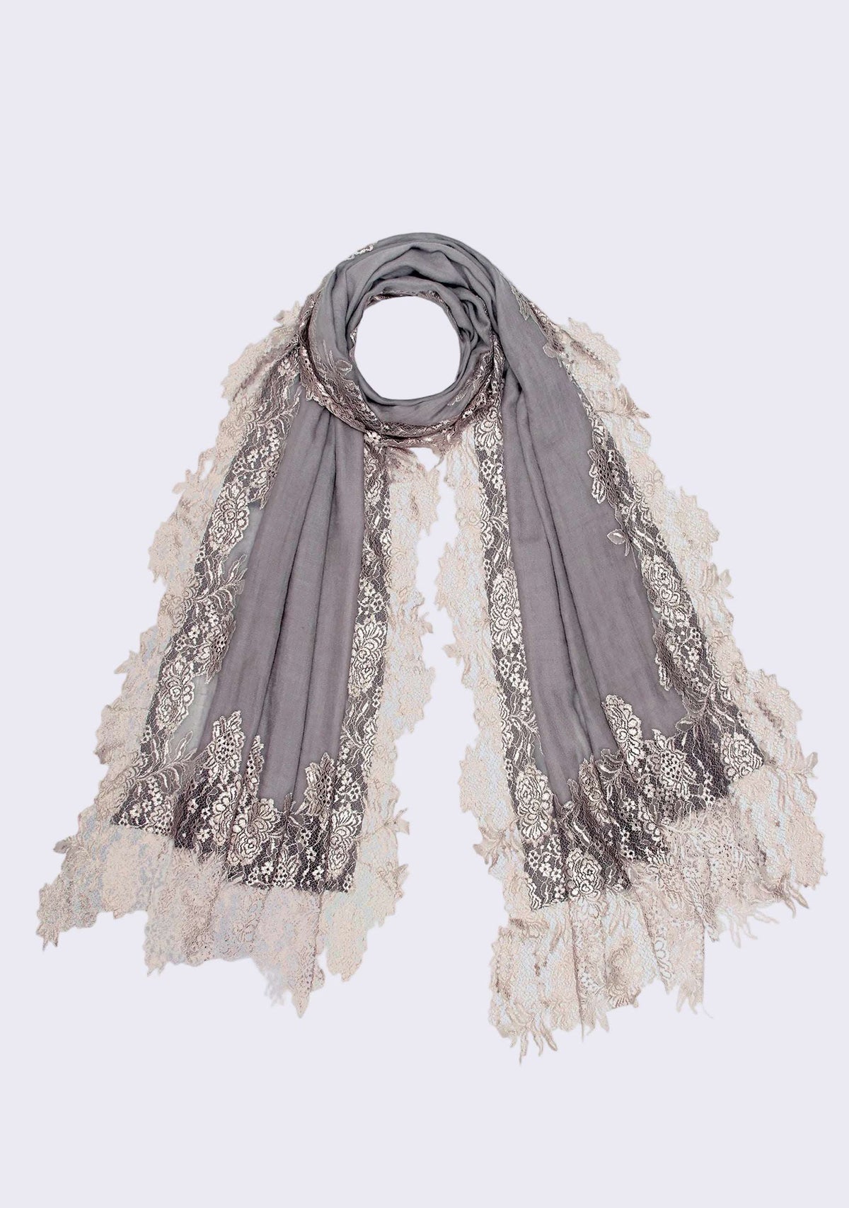 Mousse Wool & Silk Scarf
Silver Lace