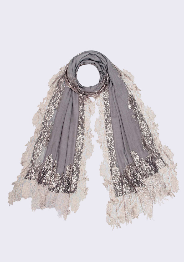 Mousse Wool & Silk Scarf
Silver Lace
