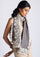 Mousse Cashmere Scarf with an Ivory Leaf Embroidery Border and Mousse Floral Lace Inset