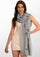 Lt. Grey Cashmere Scarf with Hand-Painted Prime Design and a Lt. Grey Lace Border