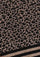 Black and tobacco brown cotton and viscose leopard jacquard scarf with black and tobacco brown lurex stripes